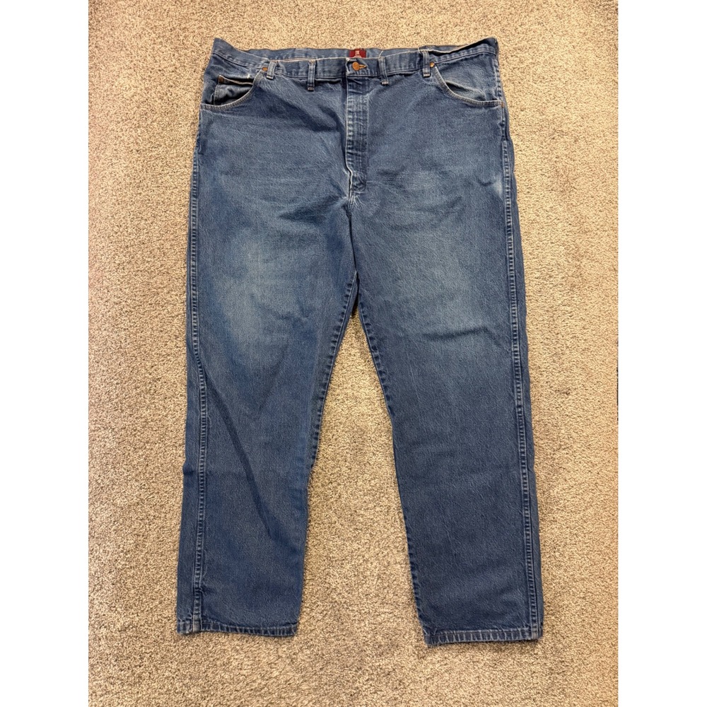 Wrangler 31 Relaxed Jeans‎ Mens 48X34 Blue Medium Wash Denim Workwear *